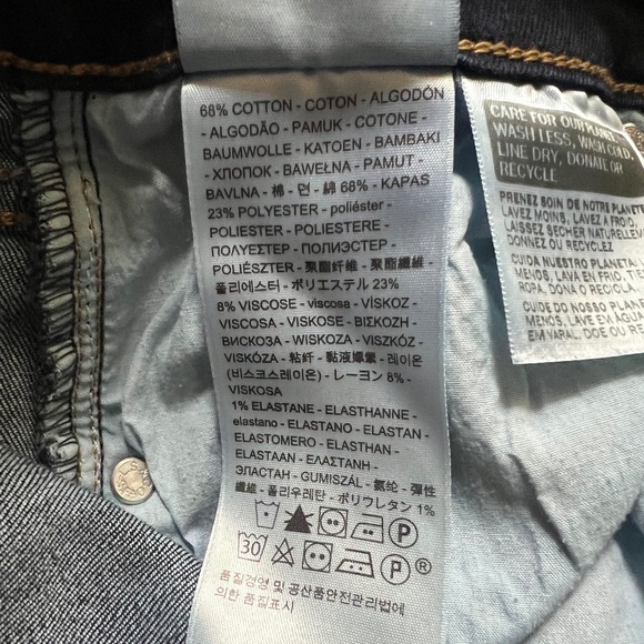 Levi's 505 Women's Classic Dark Denim High Rise Straight Leg Jean Size 12 EUC - Picture 6 of 8